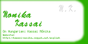 monika kassai business card