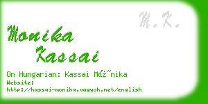 monika kassai business card
